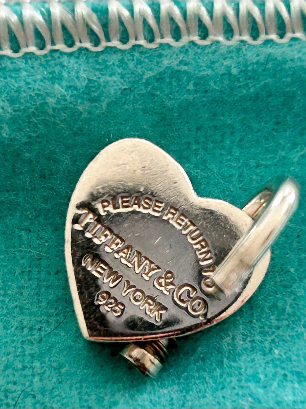 Tiffany & Co. Return to Tiffany Heart Lock Charm .925 Sterling Silver - Picture 11 of 11